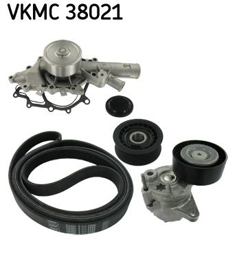 SKF Wasserpumpe + Keilrippenriemensatz (VKMC 38021) Thumbnail